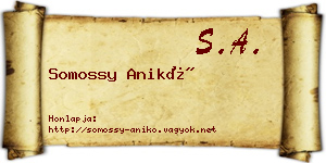 Somossy Anikó névjegykártya