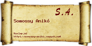 Somossy Anikó névjegykártya